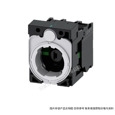 西門子3SU1平頭圓鈕 1NO黑色 22MM瞬動型 3SU1100-0AB10-1BA0